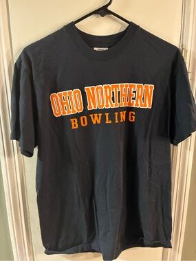 Ohio Northern Bowling T Shirt Men's Medium Black Short Sleeve Crew Neck